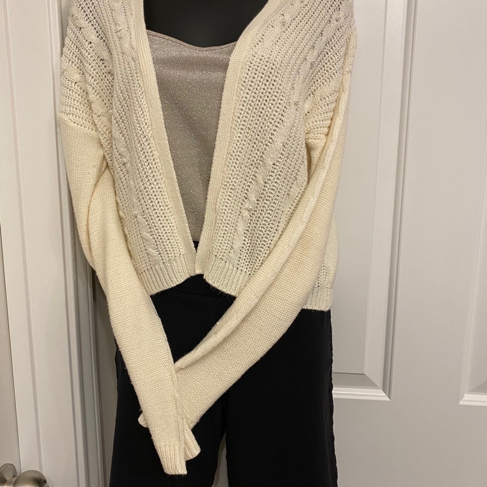 Cropped Cardigan, Pearl details - Size L - Picture 1 of 7